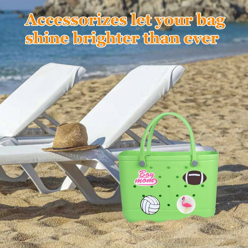 Lckaey Rubber Beach Bag Accessories-PVC Rubber decoration-for EVA Purse Bogg Inserts Y064Figure 51 - Image 2